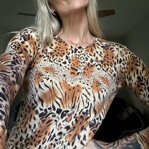 Vintage leopard sweater